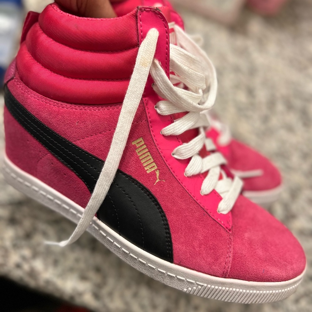 Pink Puma wedges